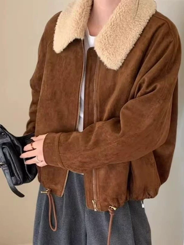 Demi-season velvet quilted jacket, Korean style, increased thickness