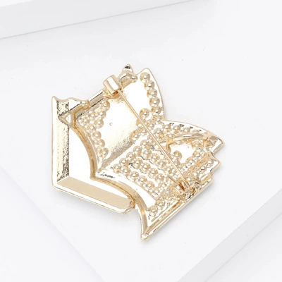 enamel rhinestone book-shaped brooch, Yaxa sancaqları