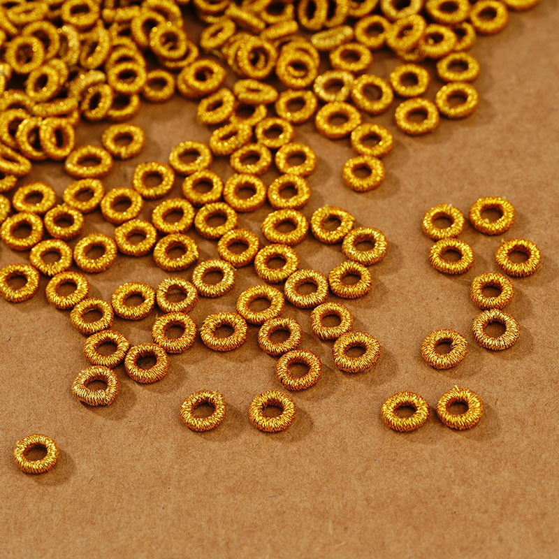 Gold Wire Coil Handmade Gold Wire Coil Seamless Coil DIY Braided Pineapple Ring Button Knot Winding Coil
