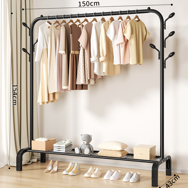 percha de ropa simple piso plegable balcón secado estante de ropa doméstico dormitorio doméstico varilla de secado plegable percha de ropa