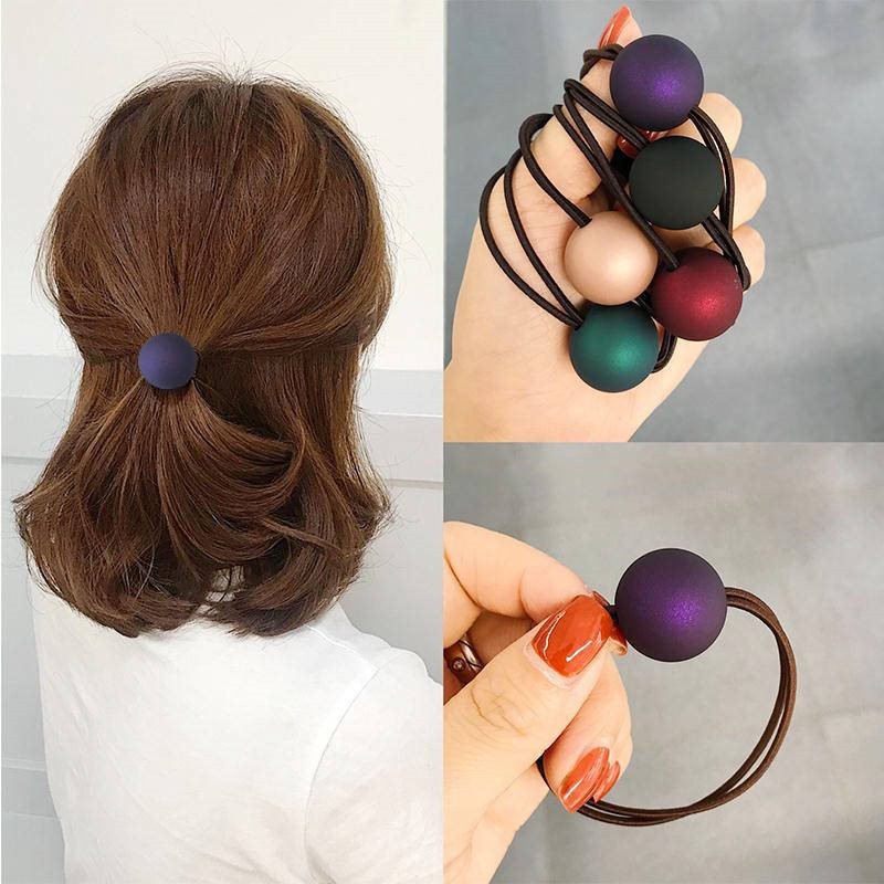 Banda de goma banda para el cabello cuerda para el cabello esmerilado corbata de bolas Corea del Sur accesorios para el cabello fresco Cola de Caballo simple serie Mori Girl