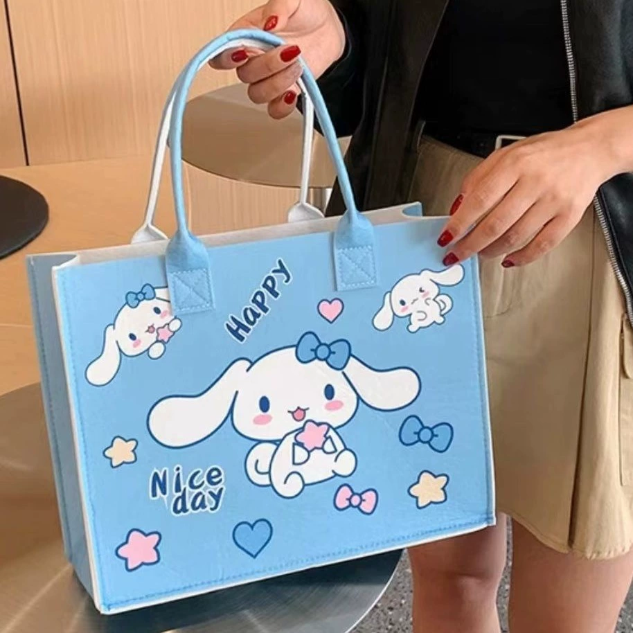 Новая сумка-тоут Sanrio Kulomi с фетровой ручкой и металлическим каркасом, сумка-сюрприз для прямых эфиров