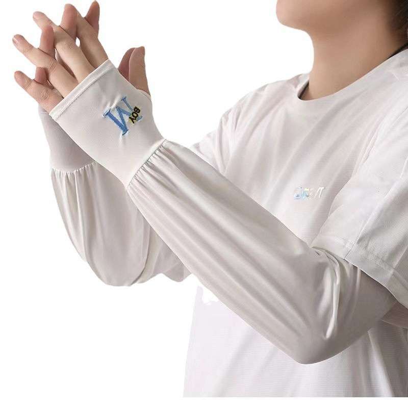 (2개) M 아이스 슬리브 대형 플레이트 타입 남성과 여성의 아이스 실크 야외 승마 자외선 차단제 자외선 차단제 통기성 얇은 트렌드 자외선 차단제