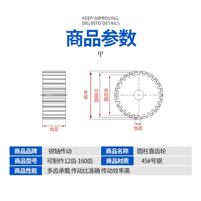 Diferensial dişli dəstləri 3m 4m Spur Gear Precision