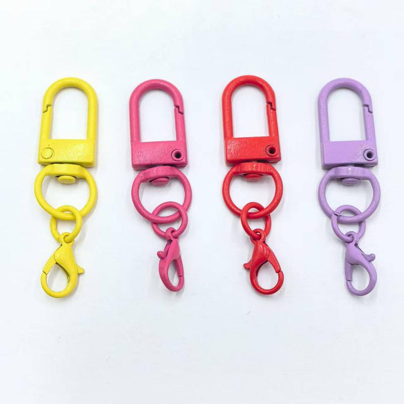 Door Buckle & Lobster Set Rotating Painted Small Door Buckle Hanging 14mm Lobster Buckle Doll DIY Accessories Doll Bag Hanging Buckle