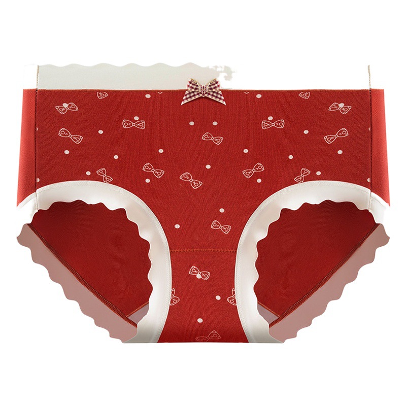 Año DE NACIMIENTO rojo Lucky boda novia regalo hembra dragón año 7A mantenimiento seda PLA entrepierna Mediados de cintura calzoncillos