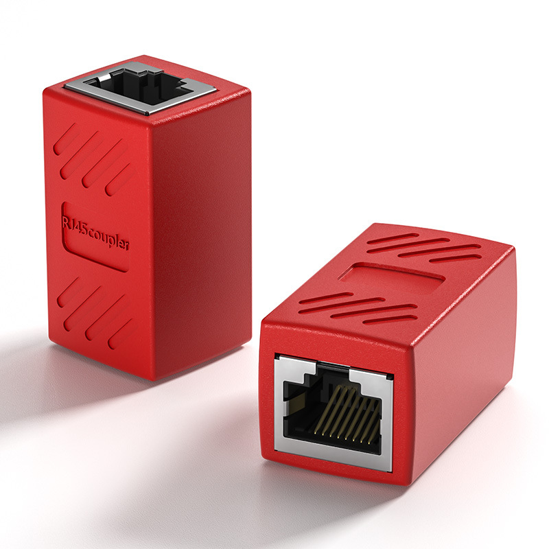 ネットワーク直通ヘッドrj45ケーブルコネクタケーブル延長器対コネクタ純銅シールドメーカー卸売り