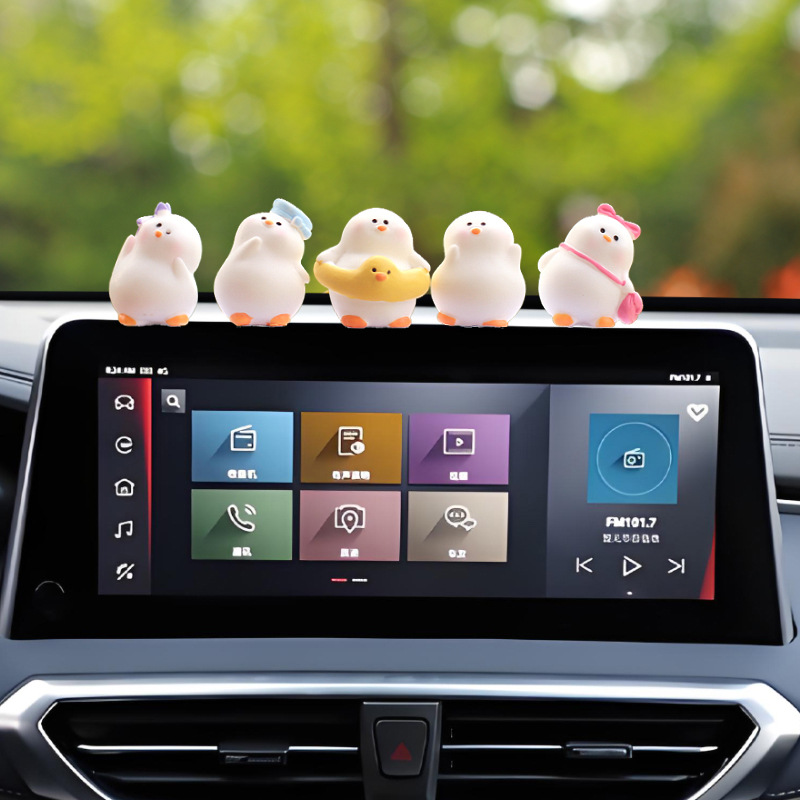 【萌物】可爱小肥鹅临时停车牌挪车电话号码车载牌隐藏摆件网红女