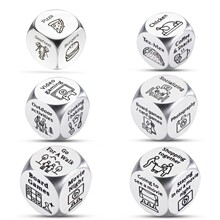 跨境决策不锈钢骰子，各类文案不锈钢决策情人节金属印章