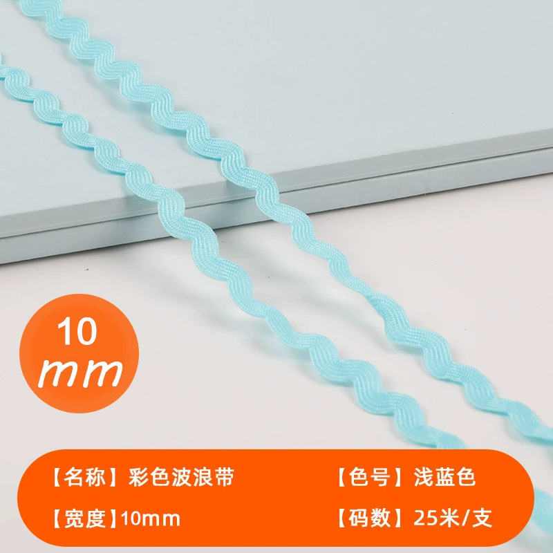 Spot venta directa 10mm color marinero borde curvo onda línea curva correas marinero S cinturón encaje