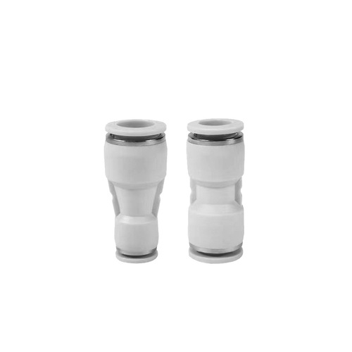 White pneumatic air tube connector through changing diameter connector PU4/6/8/10/12/16 PG6-4/8-6/10-8 