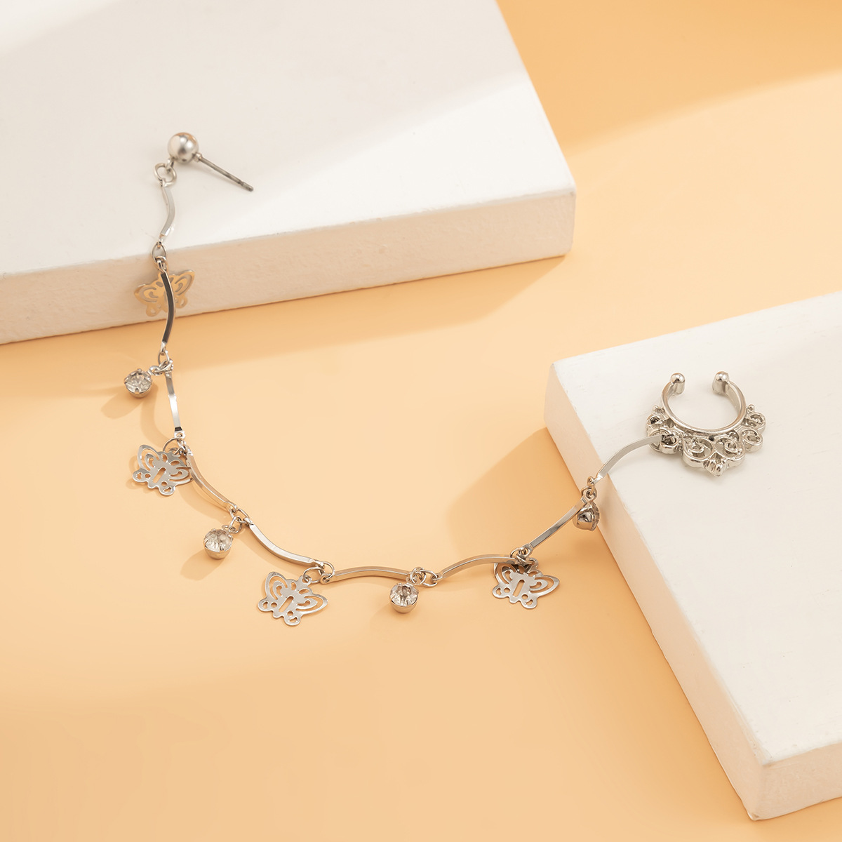 European and American jewelry, ethnic style, Su style, no punching nose studs, nose accessories, sweet and cool earrings, puncture nose rings_voghion.com