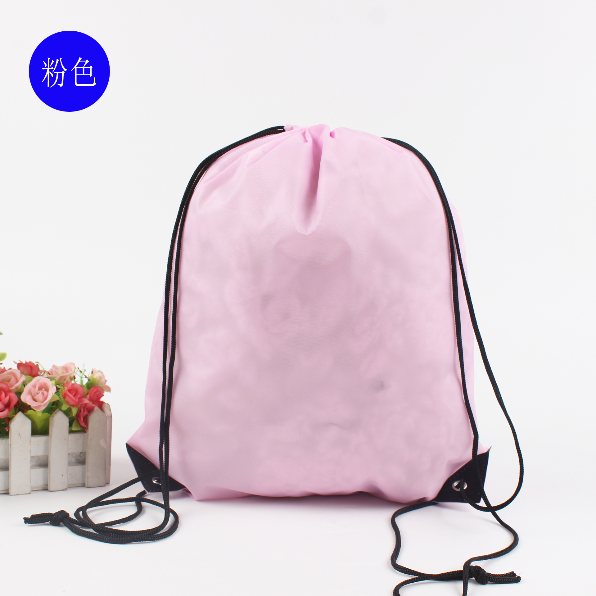 Fábrica directa 210D poliéster mochila con cordón mochila almacenamiento con cordón bolsa nylon publicidad bolsa logo image 16