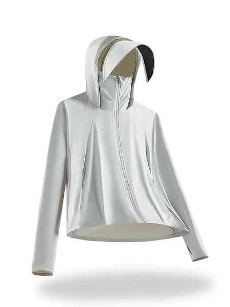 Upf100+ Super Stylish Women's Sun Protection Clothing for Outerwear, Summer Uv Protection, Lightweight, Breathable Ice Silk Cycling Jacket