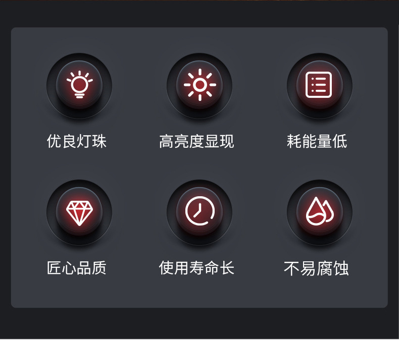 Waterproof and dustproof 20 LED car-mounted small round tail light, hamburger light, multi-wire connection, side warning light for trucks and trailers