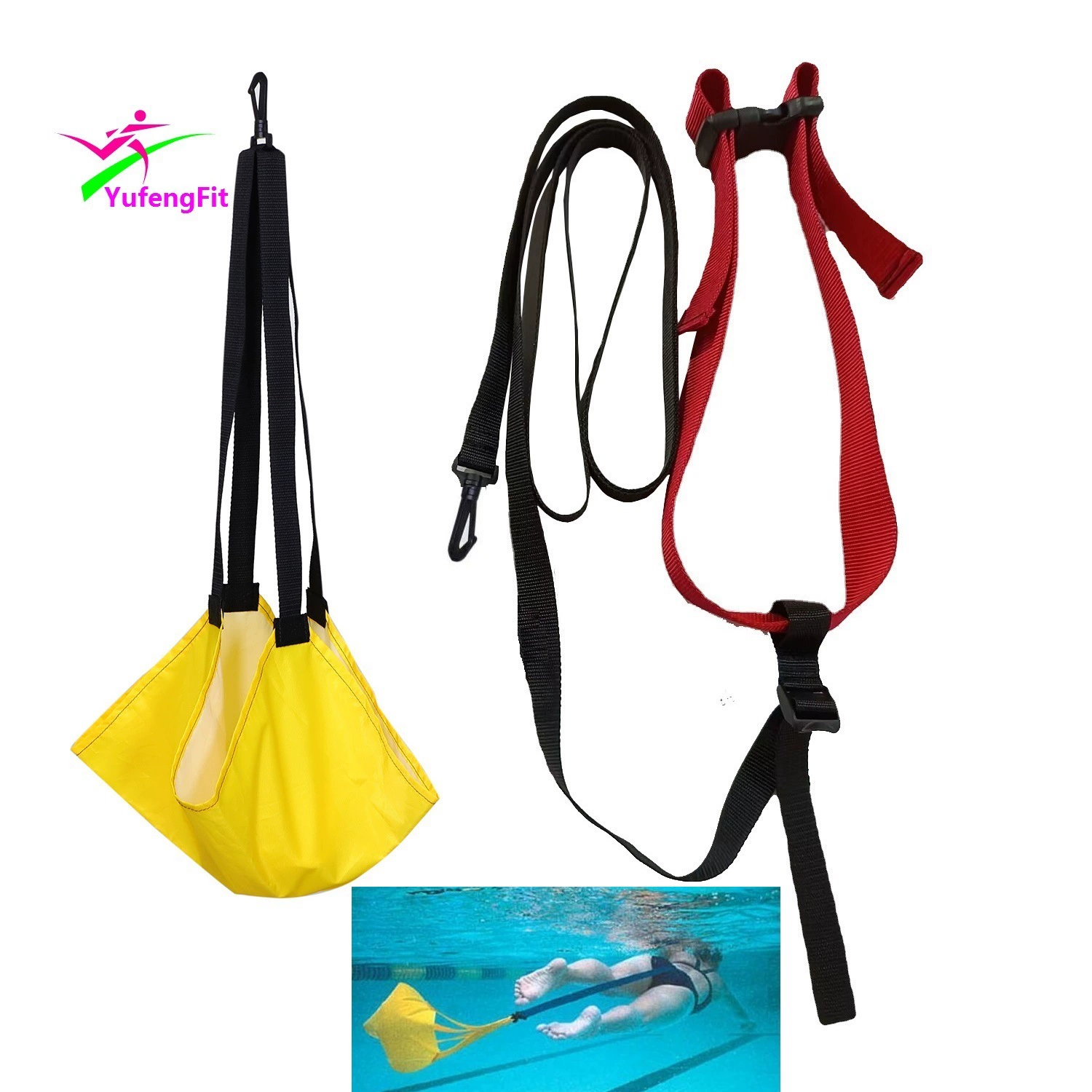 Регулируемый нейлоновый устойчивый водяной карман для плавания специальная силовая тренировка Сопротивление костюм зонтика тренажер для плавания