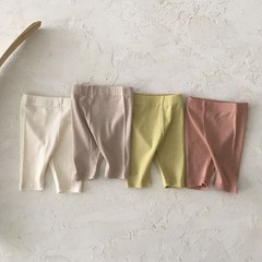 Korean baby and children's clothing pure cotton soft versatile seven-inch leggings for babies simple and comfortable summer pants