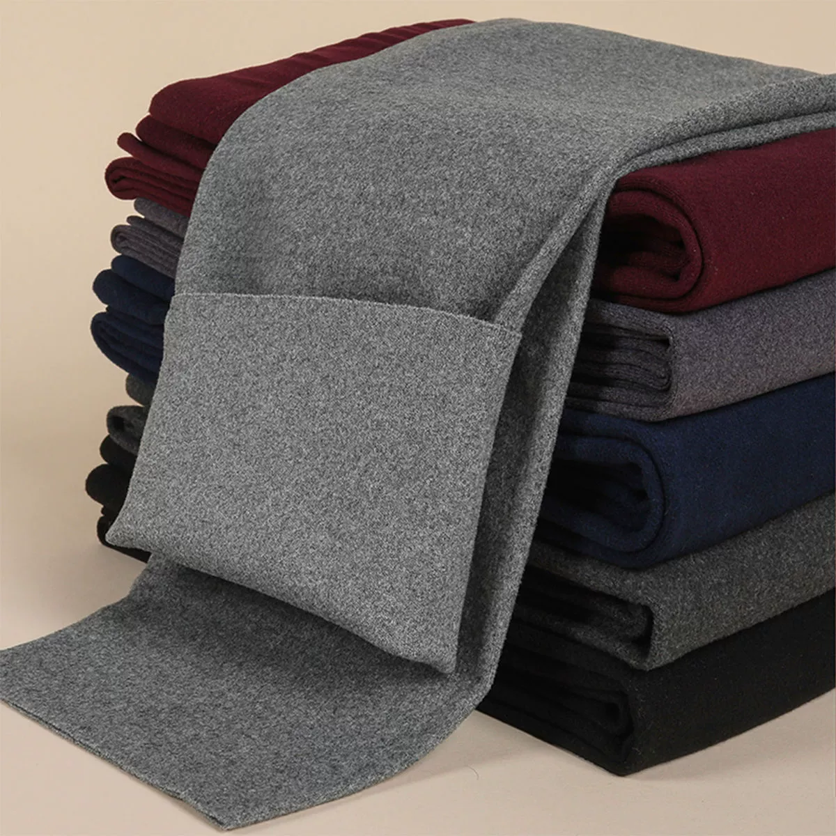 Двусторонние флисовые мужские теплые штаны на флисовой подкладке утепленная осенне-зимняя внутренняя одежда леггинсы шерстяные штаны