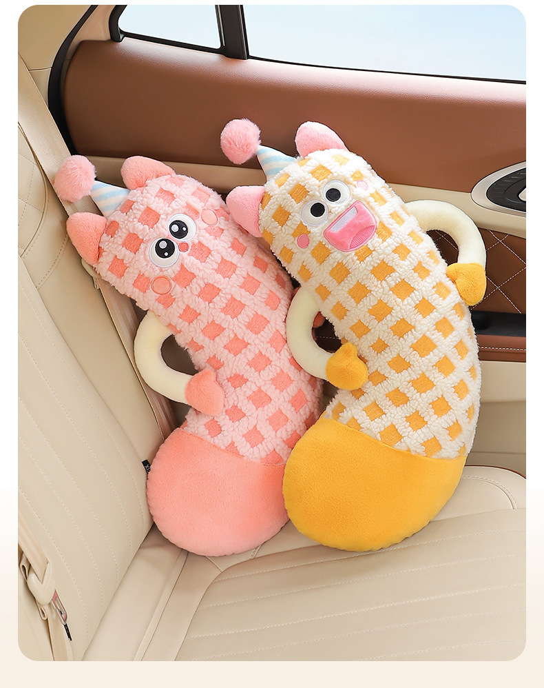 Car seat belt shoulder pad cartoon plush children's anti-collar protective cover retainer car seat belt decoration