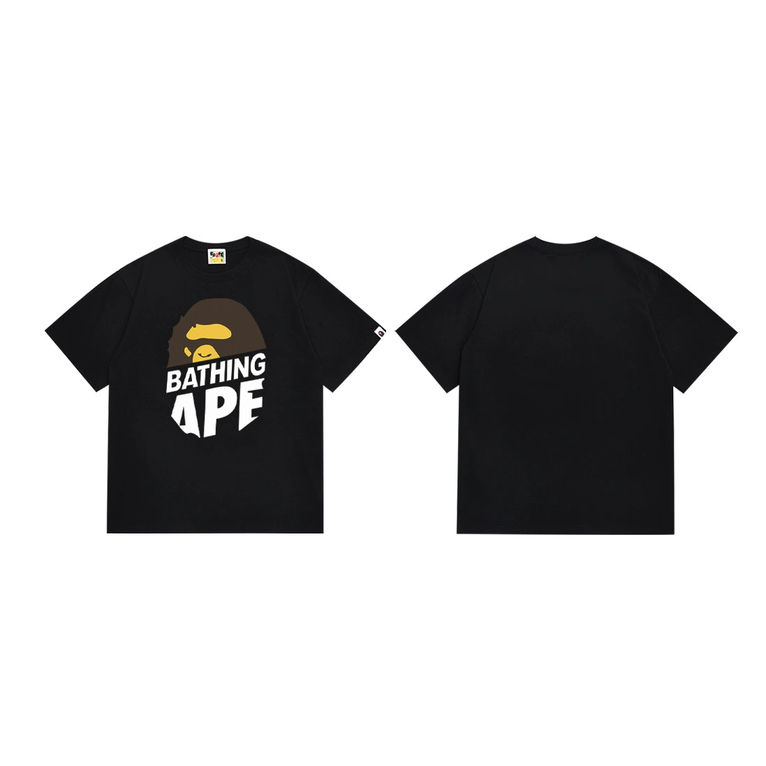 Короткая футболка повседневная с коротким рукавом (BAPE) двойной пряжи унисекс, разноцветная и размеры S–XXL