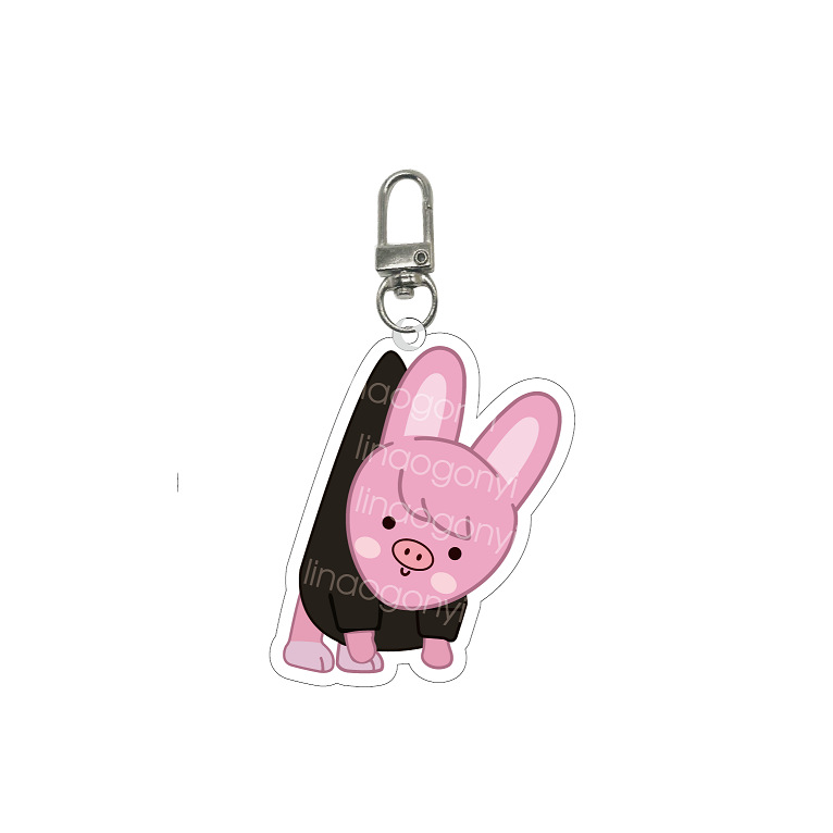StrayKids nuevo SKZOO niños vagabundos de dibujos animados llavero acrílico colgante alrededor de estrellas