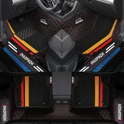 Suitable for Volkswagen Honda Special Ayaqaltılar (Kovriklər) - heightened-threshold-bag-black-and-red-black-chenille