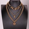 Accessory, retro pendant, chain, necklace, European style