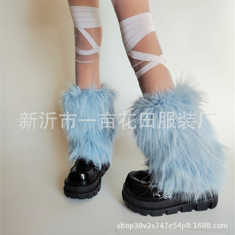 furry leg socks lolita cute leg cover furry boots jk plush socks winter thickened cold-proof socks fur furry leg socks lolita cute leg cover furry boots jk plush socks winter thickened cold-proof socks fur