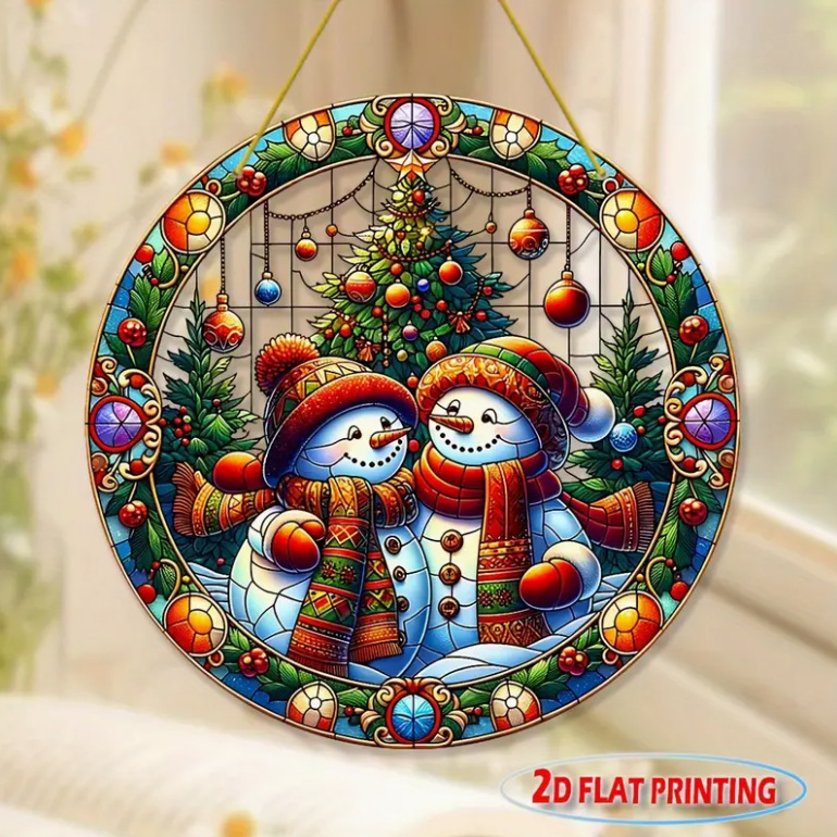 Decoración de Navidad 2026 nuevos productos transfronterizos serie de joyas de Navidad disco decoración para el hogar decoración de Navidad acrílica