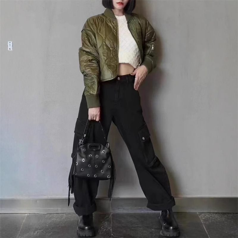 French-Style Niche 2024 Autumn and Winter New Loose Quilted Baseball Jacket Lightweight Cotton Short Coat French-Style Niche 2024 Autumn and Winter New Loose Quilted Baseball Jacket Lightweight Cotton Short Coat