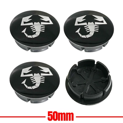 Feixiang wheel hub cap – Car logo - black-background-silver-scorpions-50mm-set