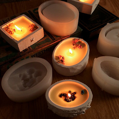 億興新品diy收納盒硅膠模具浮雕浪漫氣氛擺件燭台香薰石膏模具