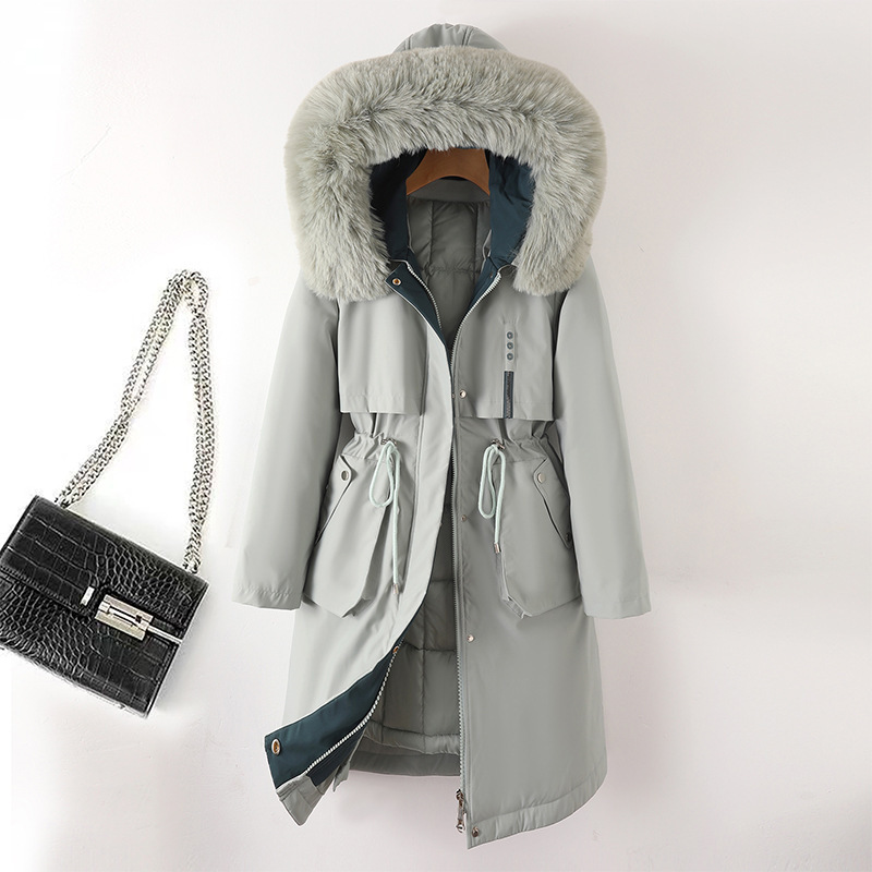 6xl plus size Foreign Trade Two-Wear Thickened Mid-Long Parker Women's Removable Liner Down Cotton-Padded Jacket 6xl plus size Foreign Trade Two-Wear Thickened Mid-Long Parker Women's Removable Liner Down Cotton-Padded Jacket