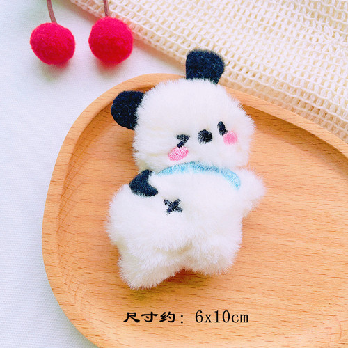 Cartoon Internet celebrity boss dog brooch hair accessories plush dog bag clothing mobile phone case accessories accessories