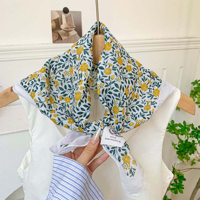 70*70 algodón suave y lino agradable para la piel transpirable 100% algodón protector del cuello bufanda cuadrada pañuelo todo fósforo nuevo bufanda bufanda de seda mujer