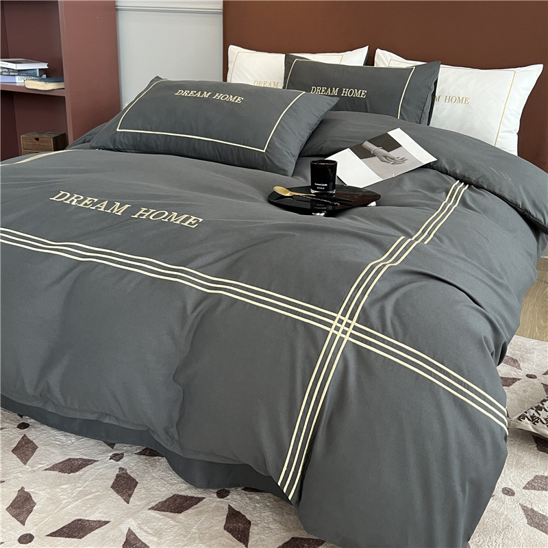 Bedding four-piece bed sheet pillow quilt a complete set of complete combination bedding full suit dormitory six-piece set