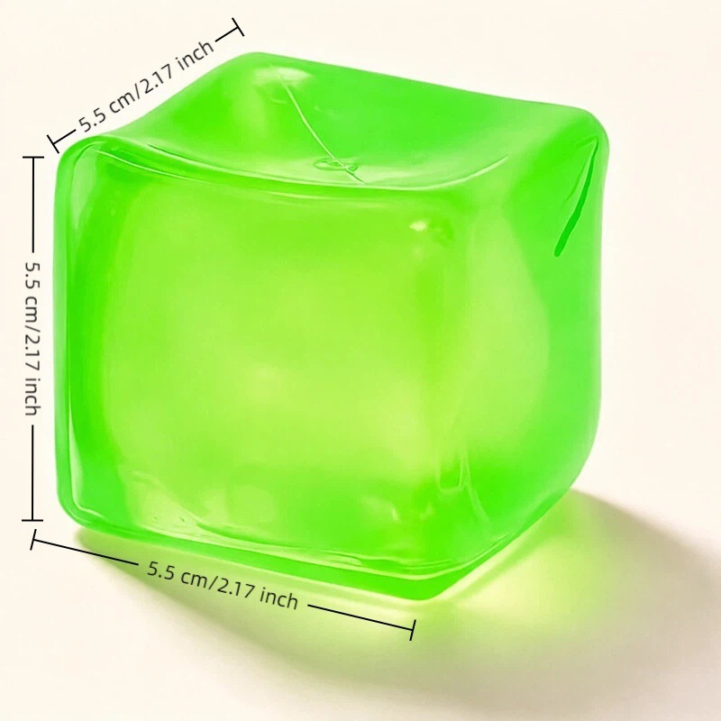 5.5cm solid color ice cube-green