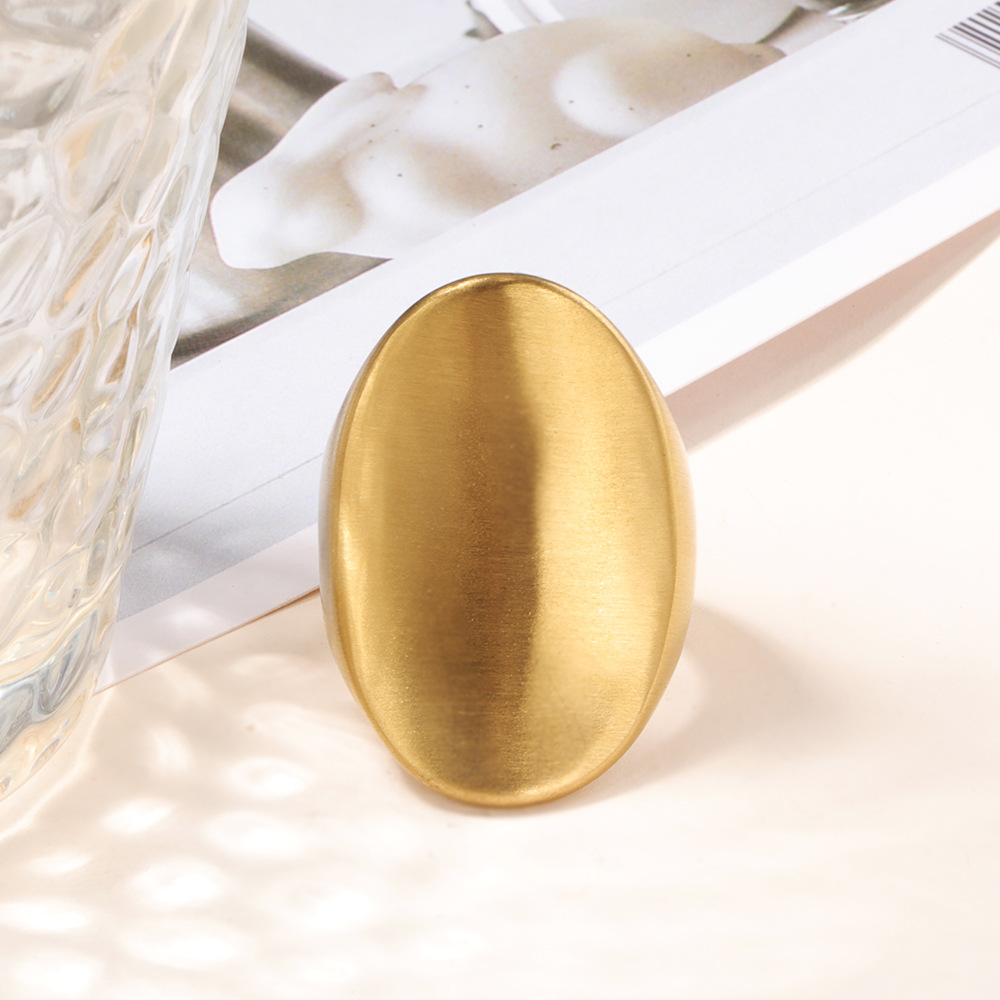 Fashion Geometric Titanium Steel Plating Rings 1 Piece