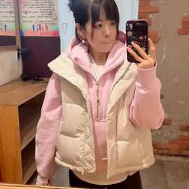 LULU带标同款泡芙四格马甲羽绒服Wunder Puff短款保暖轻便连帽冬