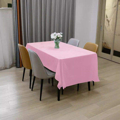 Solid color disposable peva plastic tablecloth thickened waterproof solid color hotel wedding birthday party tablecloth wholesale