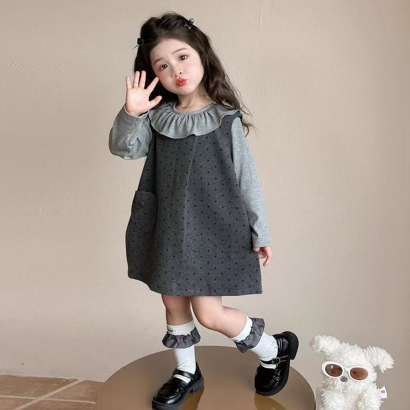 女童连衣裙夏装2025新款女宝宝卡通印花坑条背心裙包臀裙儿童裙子|undefined