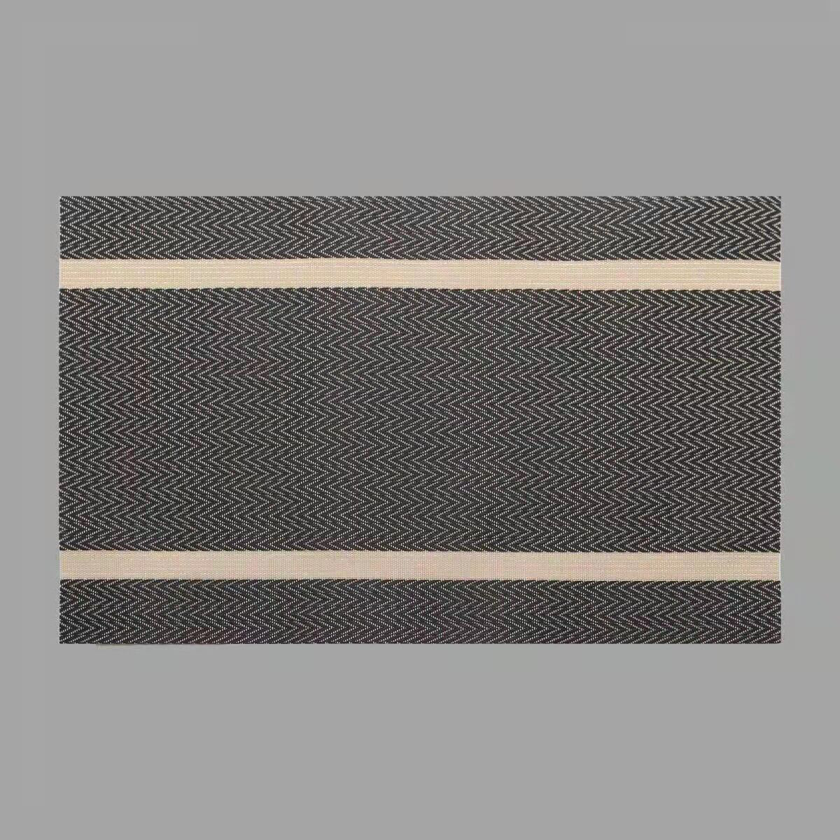 Borde de oro rayado PVC Western placemat luz creativa estera de mesa de lujo simple todo partido estera de mesa hogar caja de regalo mantel