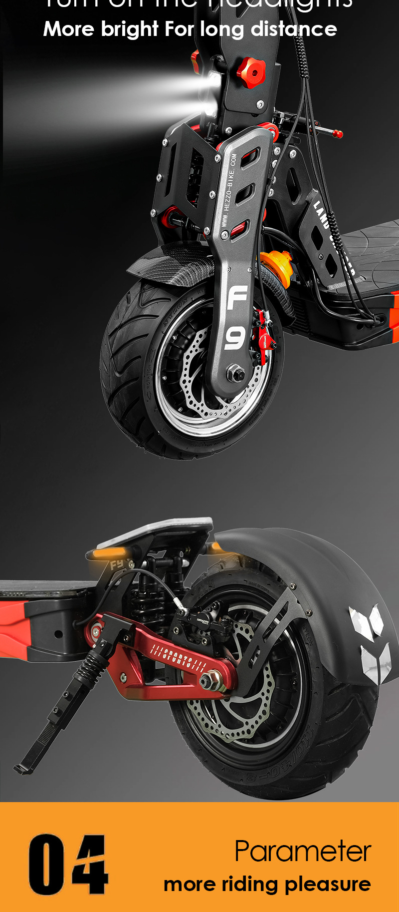 Hezzo Electric Scooter with Damping Rod Adult Scooter Foldable Mini Two-Wheeled Scooter