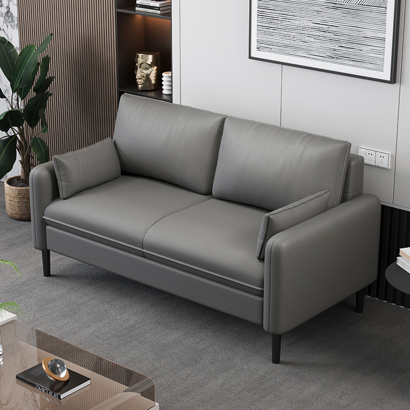 Living Room 2025 New Small Apartment Rental Room Double Straight Cream Style Technology Cloth Modern Simple Fabric Sofa