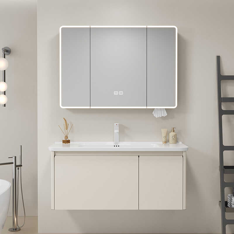 Gabinete de baño de acero inoxidable grueso combinado lavabo de aire crema lavabo cerámico lavabo integral lavabo lavabo