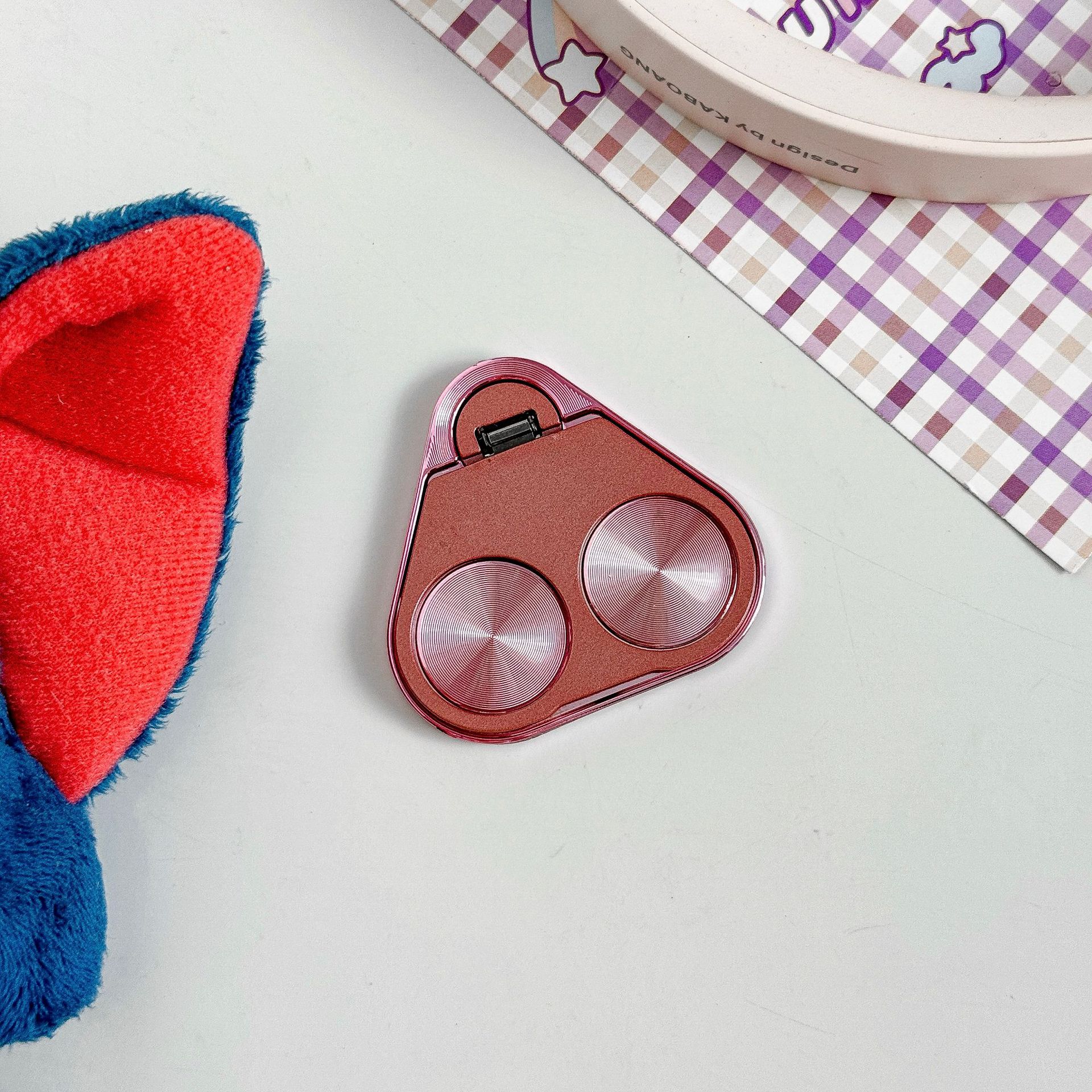 Holder Handheld Creative Phone Portable Ring Clip Double Circle 360 Rotating Stand_voghion.com