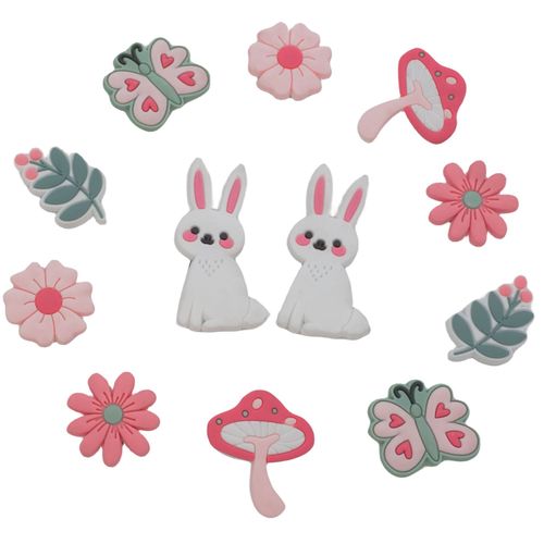 Factory Direct Sale Hole Shoes Rabbit Series Hole Shoes Buckle DIY Accessories Cartoon Children Slippers Decorations