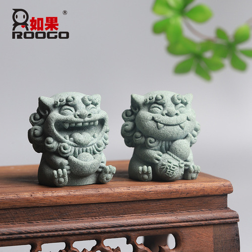National trend wind lion table decoration mascot ornaments creative tea pet micro landscape bonsai fish tank landscaping ornaments