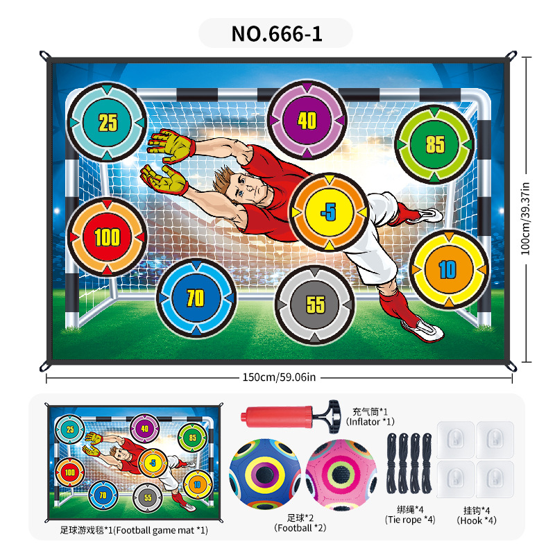 666 - 1a 1 metro * 150 almohadilla de fútbol de doble pelota 0.54kg