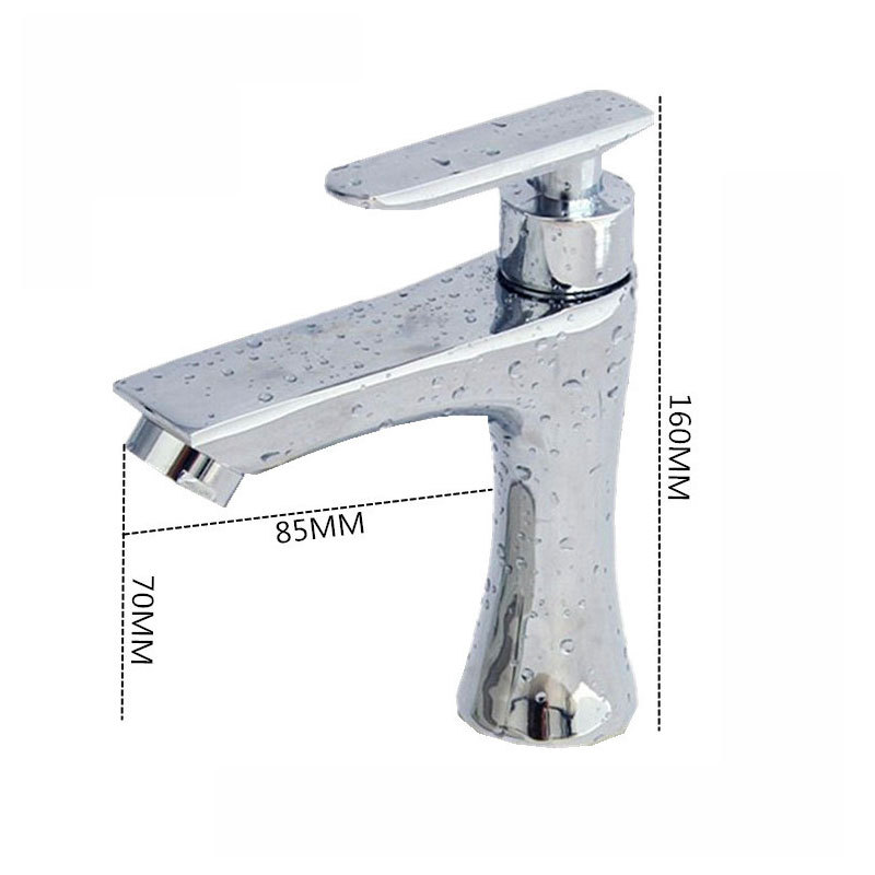 Grifos de lavabo de ingeniería para comercio exterior transfronterizo cuidadosamente seleccionados, grifos monomando de encimera de apertura rápida, grifos de lavabo de agua fría.